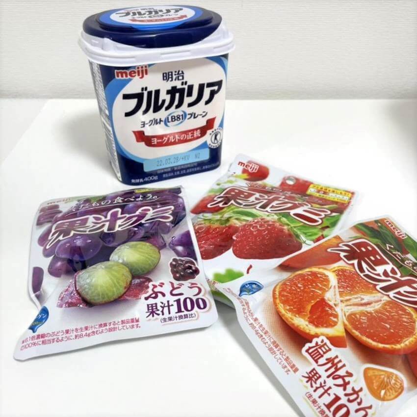めちゃウマ♡公式さんおすすめ「果汁グミ」のヨーグルト漬けを試してみた!おやつタイムにおすすめ!