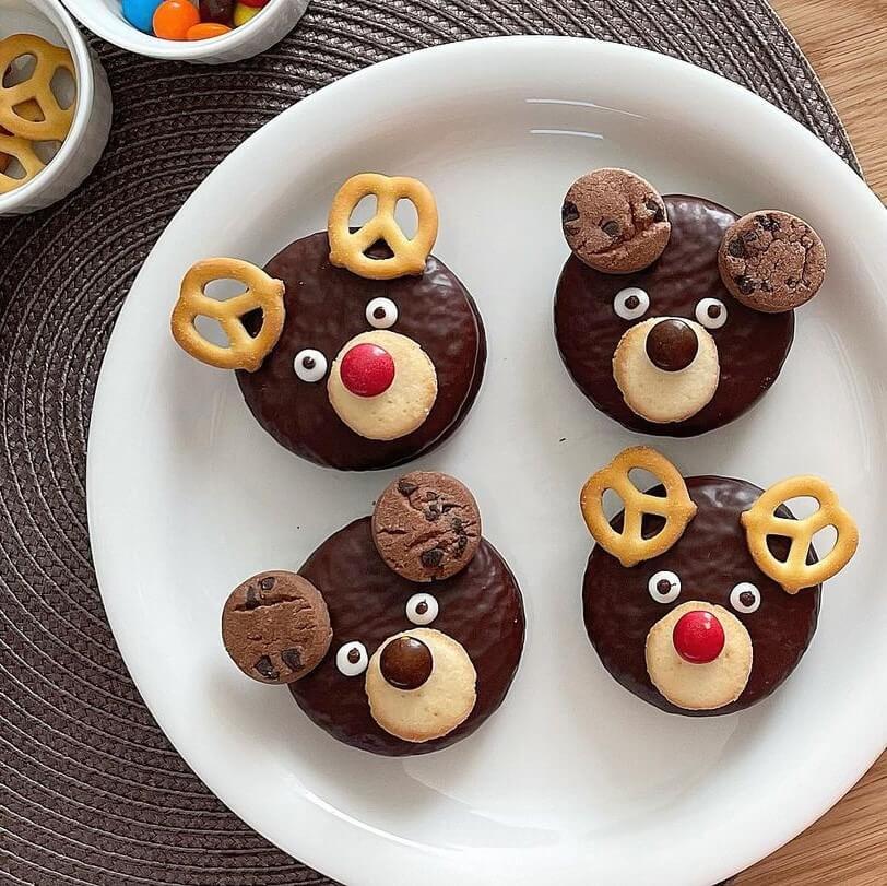 くま、コアラ…松ぼっくりも!【チョコパイアレンジ】が簡単なのにかわいすぎ♡おうちバレンタインにいかが?
