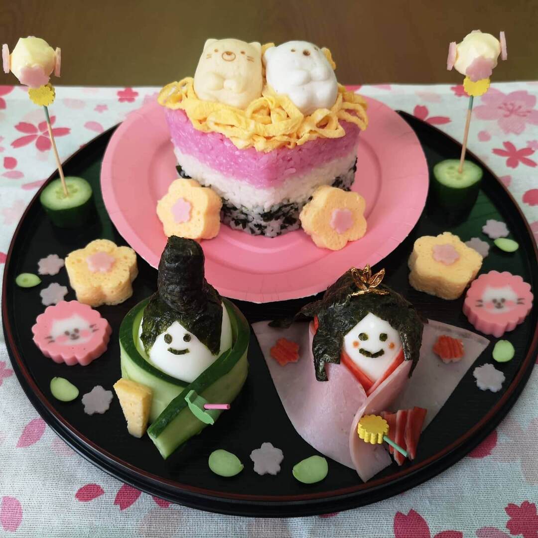 【ひな祭りのデコちらし】かわいすぎて食べられない~!マネしたくなっちゃうみんなの盛り付けアイデア大集合!