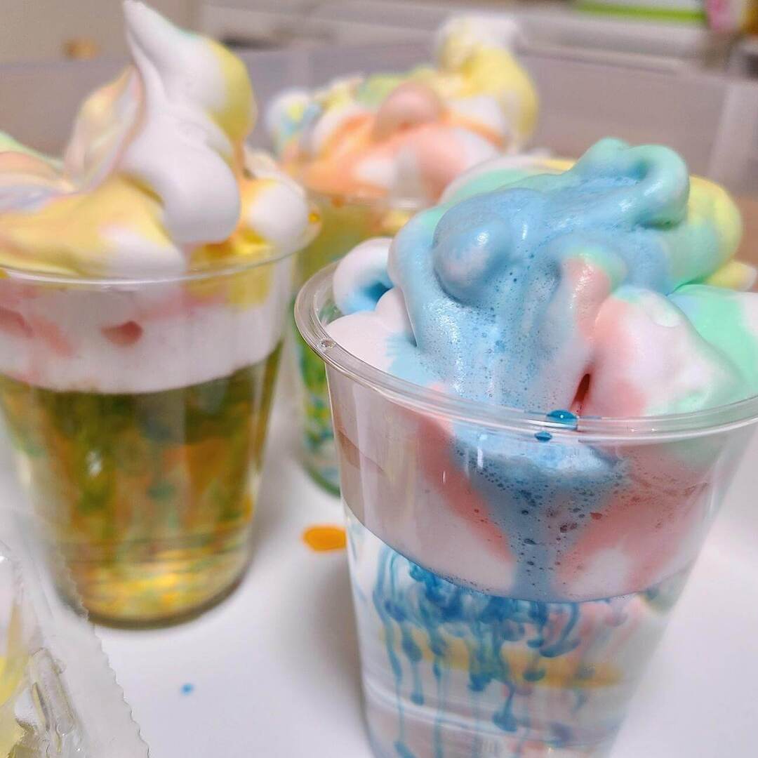 100均グッズのアレで"ゆめかわソフトクリーム"♡自然現象も学べちゃう!~夏のおうち時間にも~